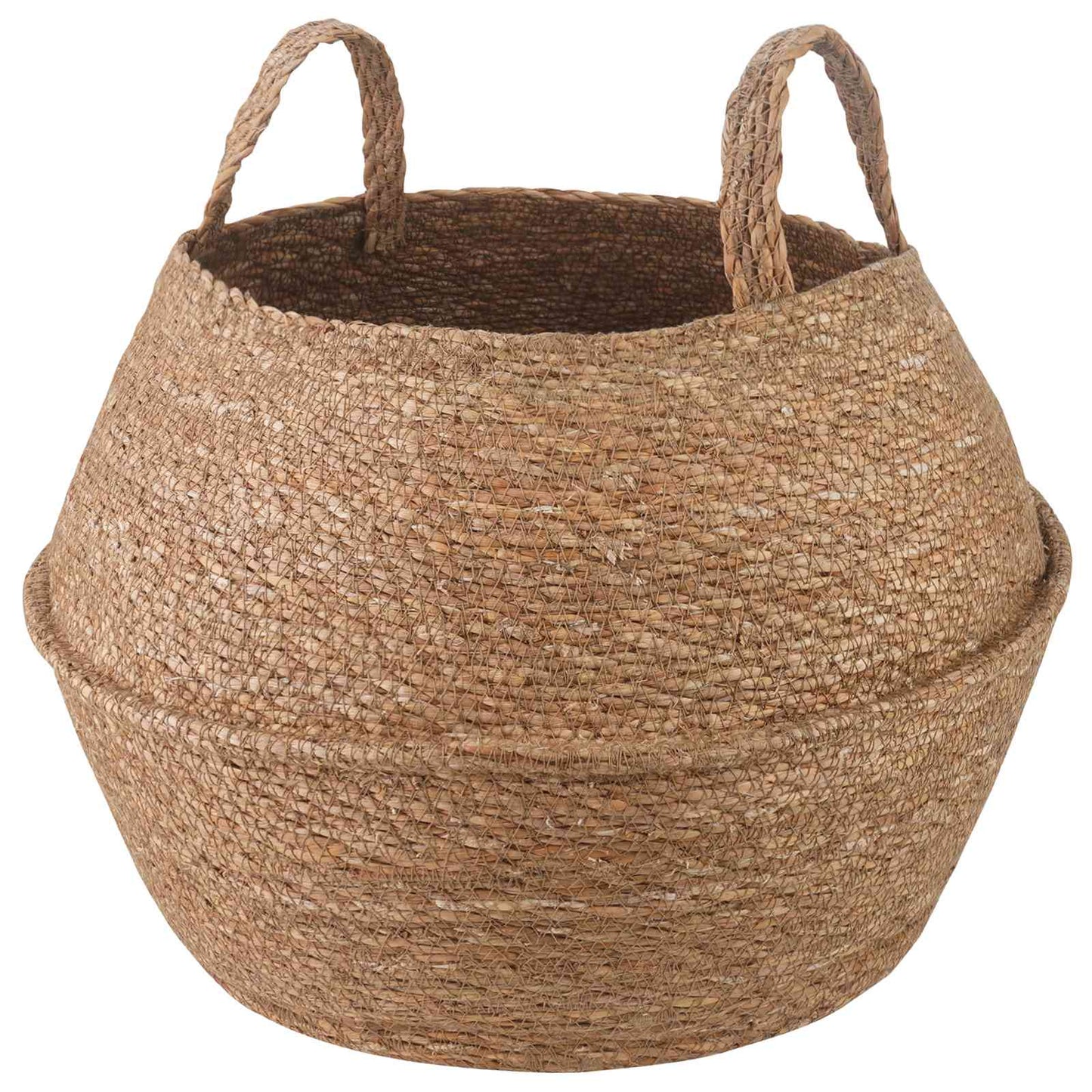 Plantenpot met handvatten Naturel Ø 45 x 36 cm 100% Zeegras