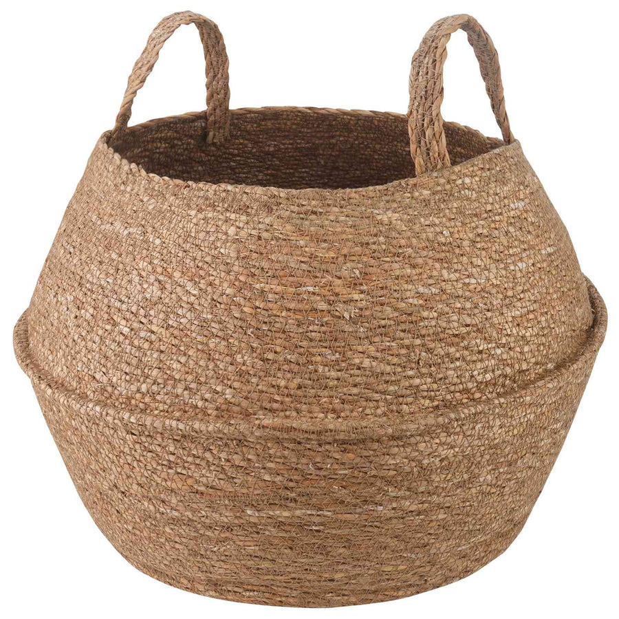 Plantenpot met handvatten Naturel Ø 45 x 36 cm 100% Zeegras
