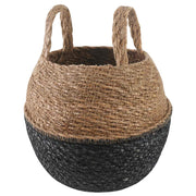 Plantenpot zeegras Ø 22 x 20 cm zwart