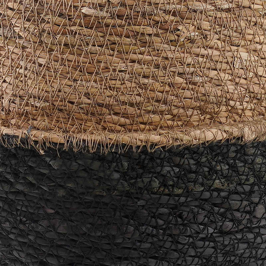 Plantenpot met handvatten Zwart Ø 45 x 36 cm 100% Zeegras