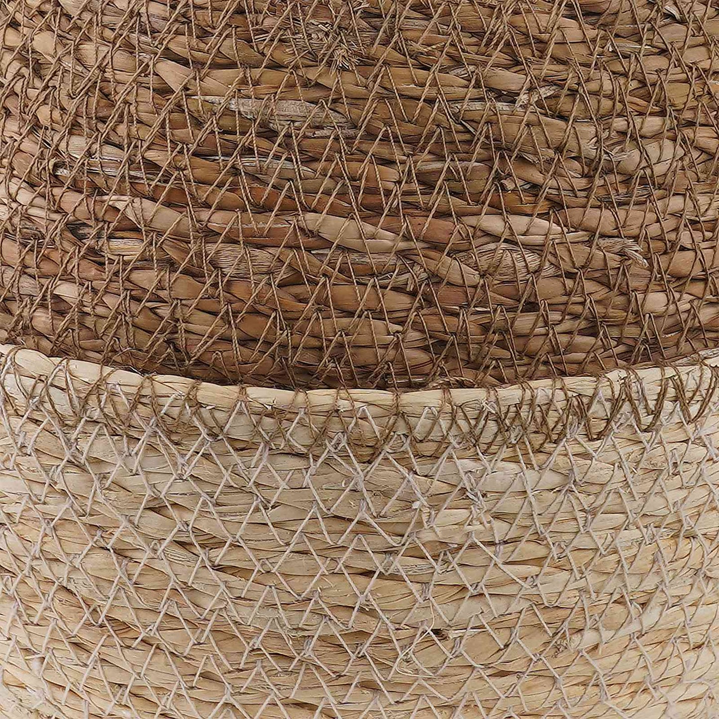 Plantenpot met handvatten Wit Ø 22 x 20 cm 100% Zeegras