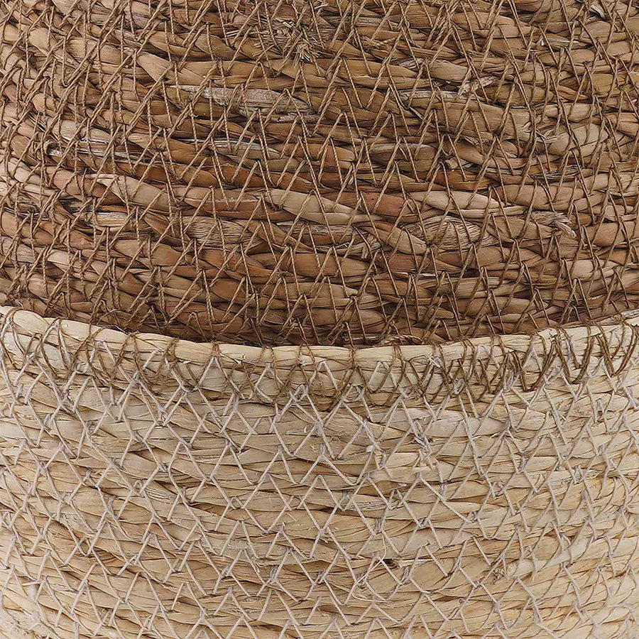 Plantenpot met handvatten 2 pcs Wit Ø 22 x 20 cm 100% Zeegras