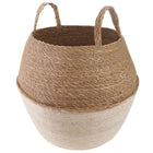 Plant Pot with Handles White Ø 32 x 32 cm 100% Seagrass
