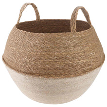 Plantenpot met handvatten Wit Ø 45 x 36 cm 100% Zeegras