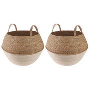 Plantenpot 2 stuks Ø 45x36 cm wit zeegras