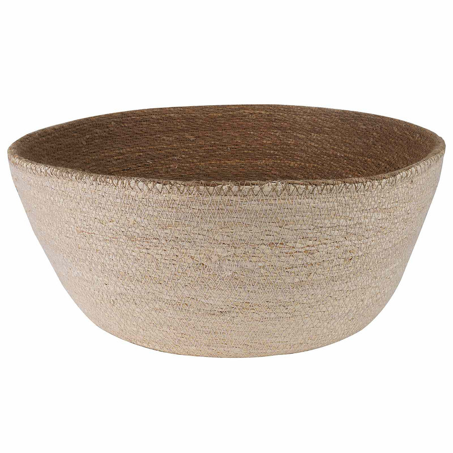 Plantenpot met handvatten 2 pcs Wit Ø 45 x 36 cm 100% Zeegras