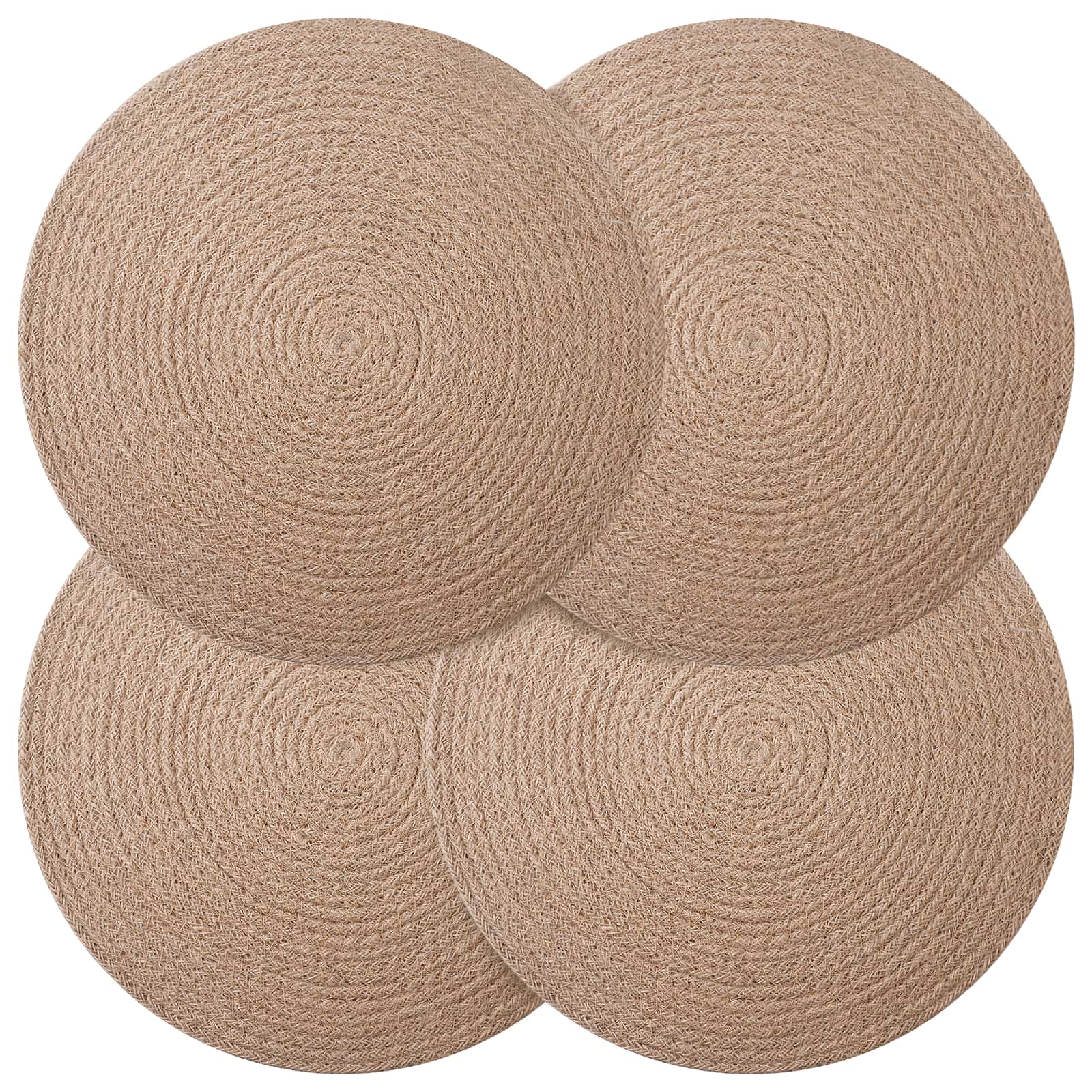 Jute placematten 4 st Naturel 100% Tossa Jute