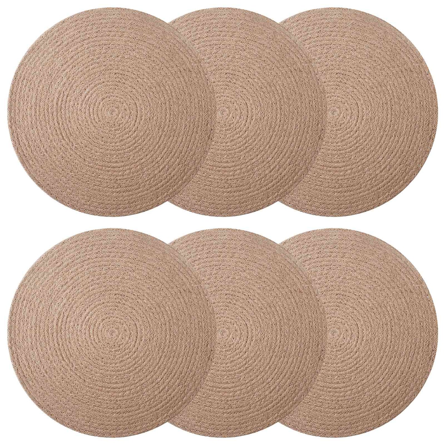 Jute placematten 6 st Naturel 100% Tossa Jute