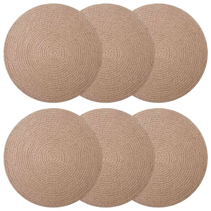 Jute placematten 6 st Naturel 100% Tossa Jute