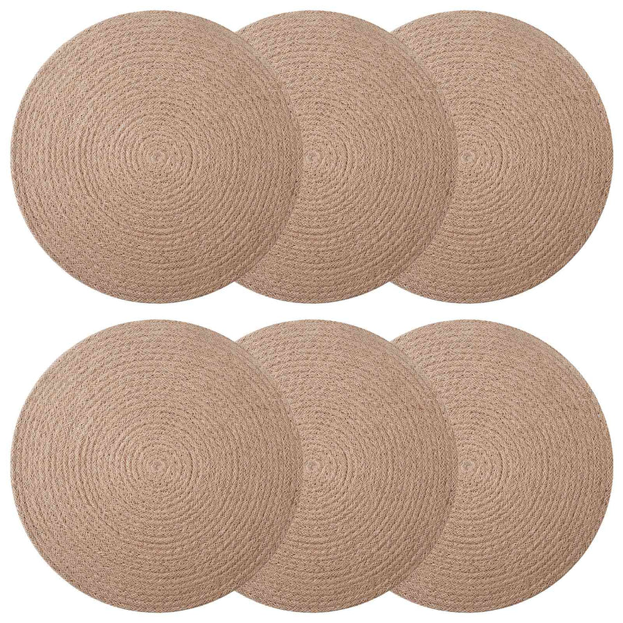Jute placematten 6 st Naturel 100% Tossa Jute