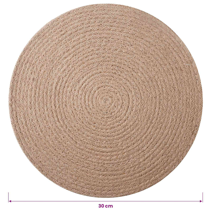 Jute placematten 6 st Naturel 100% Tossa Jute