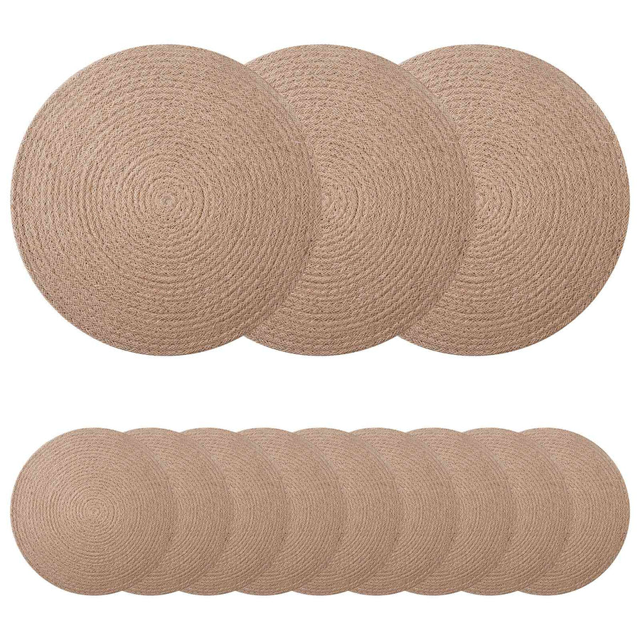 Jute placematten 12 st Naturel 100% Tossa Jute