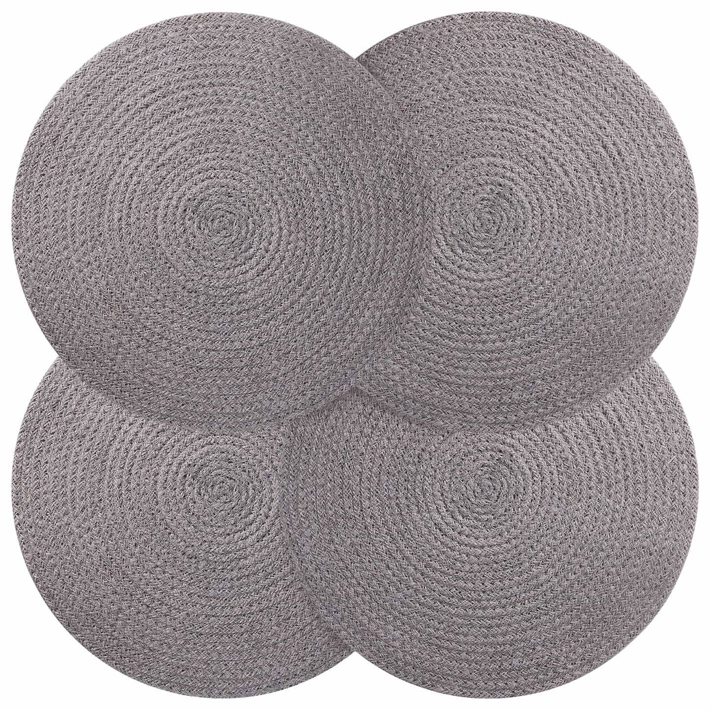 Jute placematten 4 st Grijs 100% Tossa Jute