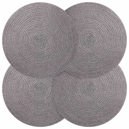 Jute placematten 4 st Grijs 100% Tossa Jute