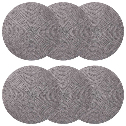 Jute placematten 6 st Grijs 100% Tossa Jute