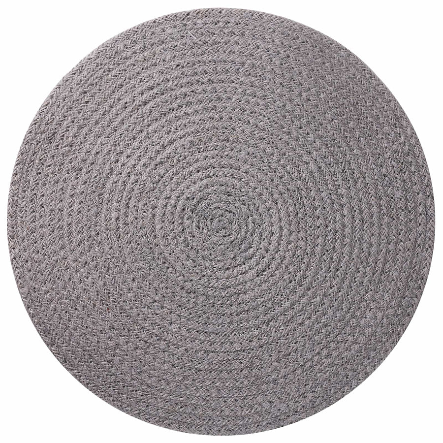 Jute placematten 6 st Grijs 100% Tossa Jute
