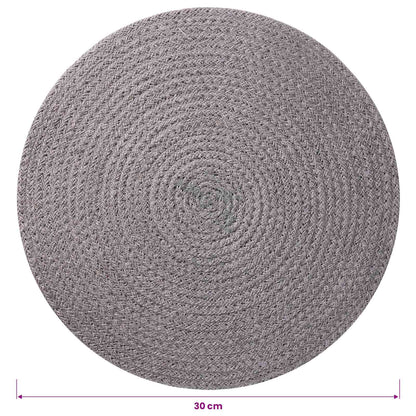 Jute placematten 12 st Grijs 100% Tossa Jute