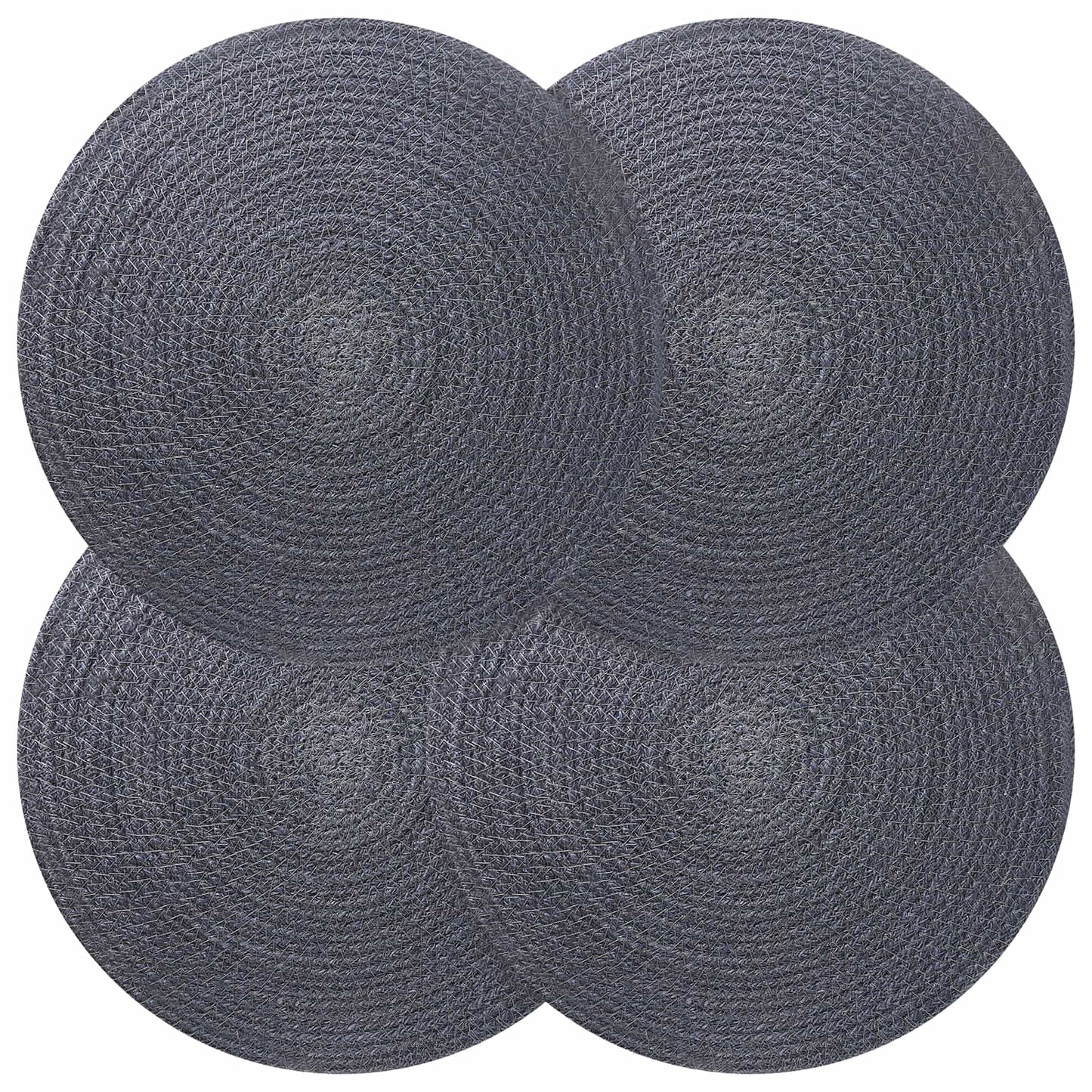 Jute placematten 4 st Donkergrijs 100% Tossa Jute