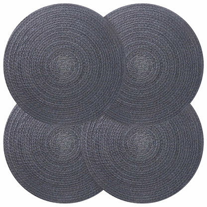 Jute placematten 4 st Donkergrijs 100% Tossa Jute