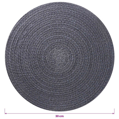 Jute placematten 6 st Donkergrijs 100% Tossa Jute