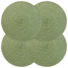Placemat jute 30 cm ø olijfgroen 4 stuks