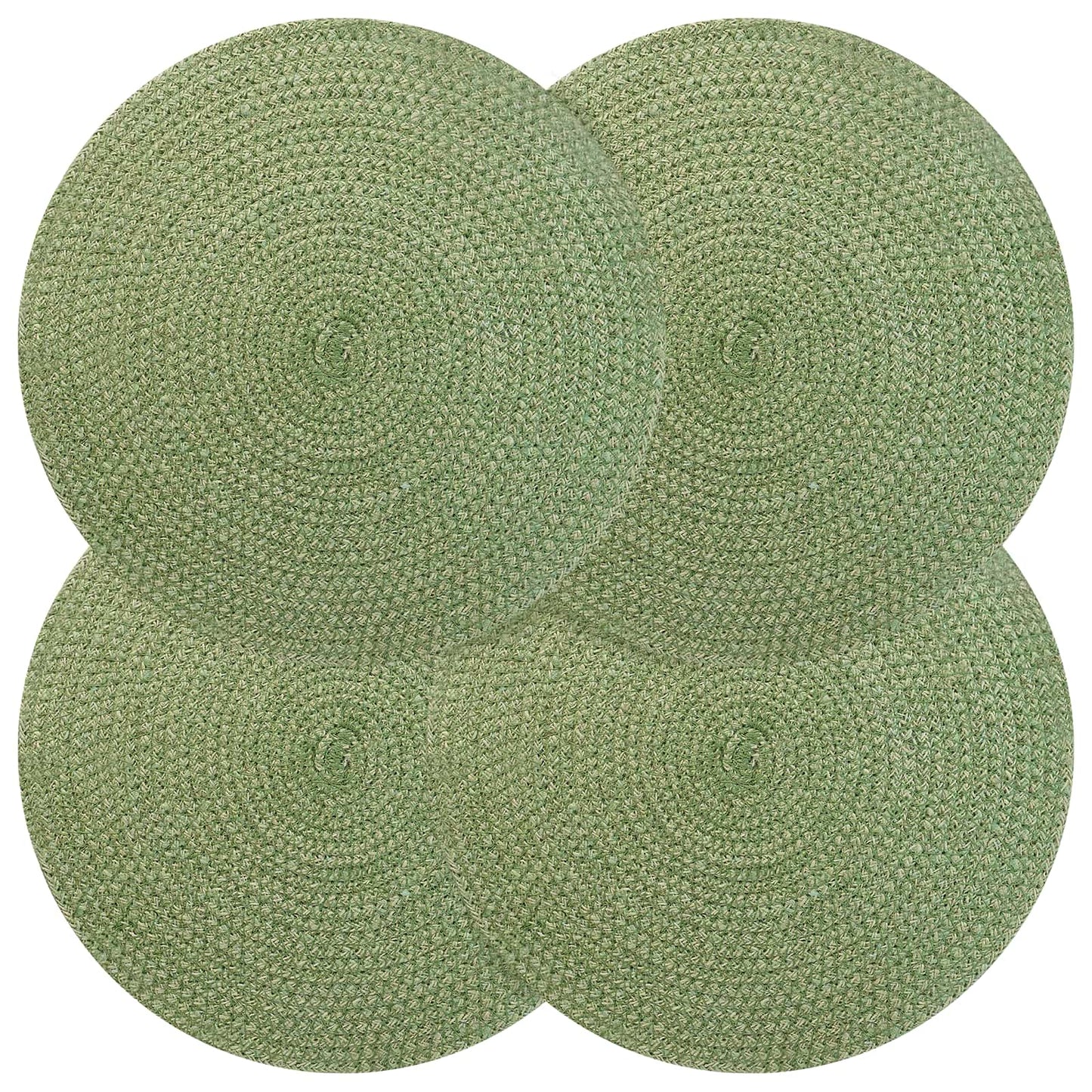 Jute placematten 4 st Olijfgroen 100% Tossa Jute