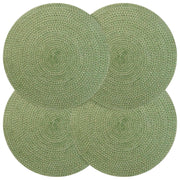 Placemat jute 30 cm ø olijfgroen 4 stuks