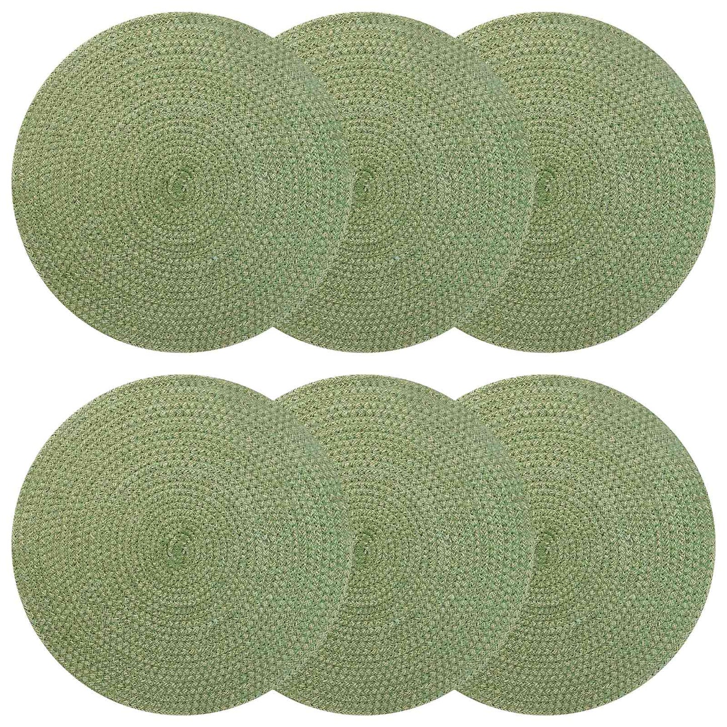 Jute placematten 6 st Olijfgroen 100% Tossa Jute