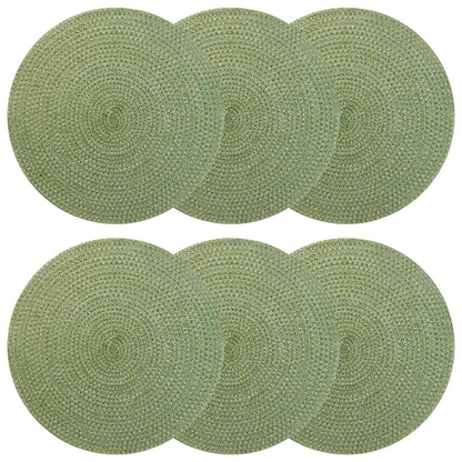Jute placematten 6 st Olijfgroen 100% Tossa Jute