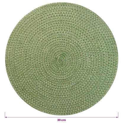 Jute placematten 6 st Olijfgroen 100% Tossa Jute