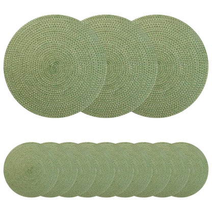 Jute placematten 12 st Olijfgroen 100% Tossa Jute