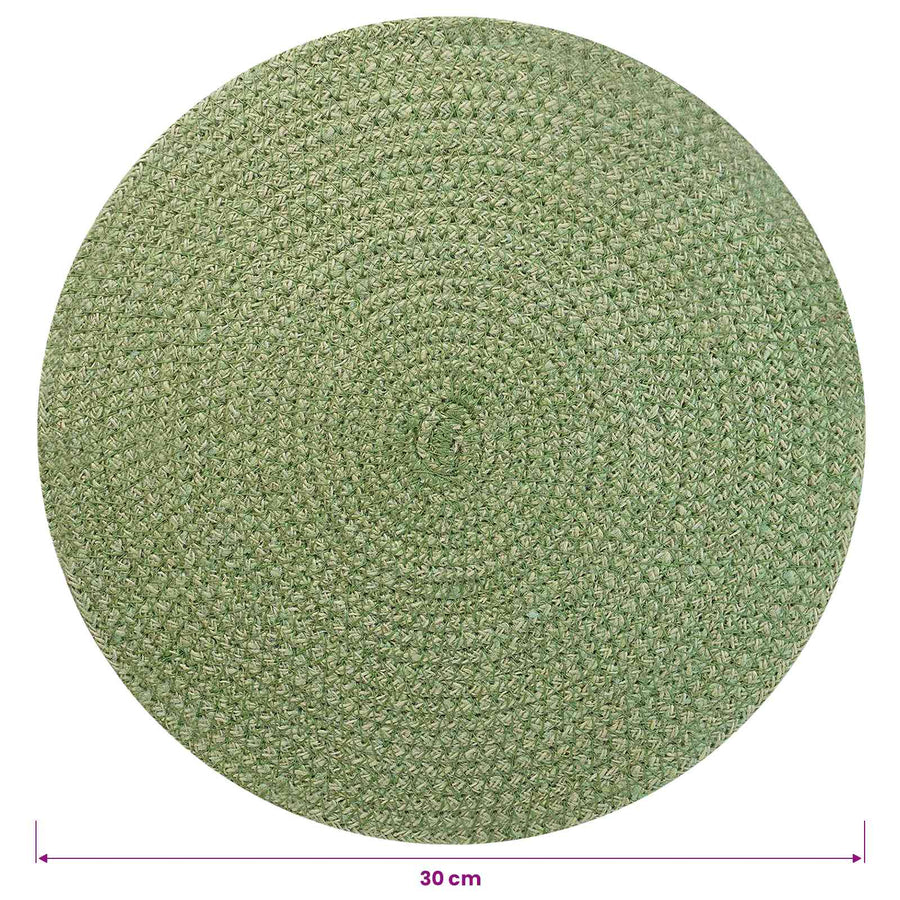 Jute placematten 12 st Olijfgroen 100% Tossa Jute