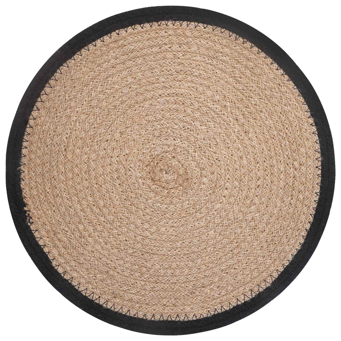 Jute placematten 4 st Naturel en Zwart 100% Tossa Jute