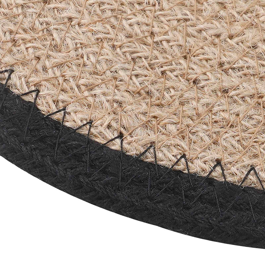 Jute placematten 6 st Naturel en Zwart 100% Tossa Jute