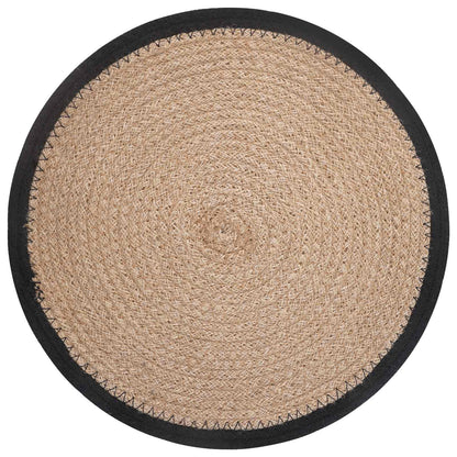 Jute placematten 12 st Naturel en Zwart 100% Tossa Jute