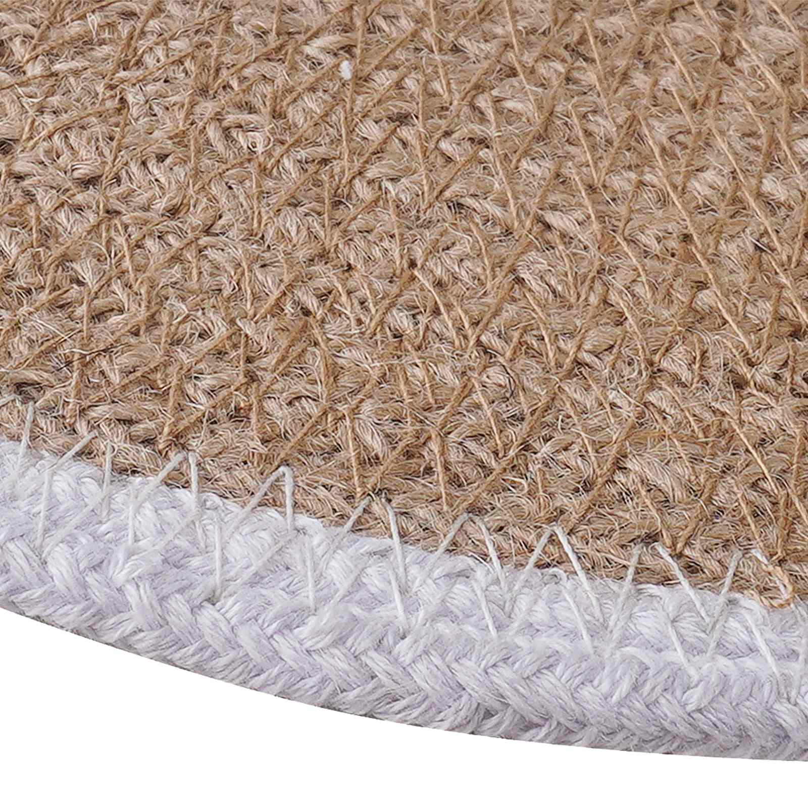 Jute placematten 4 st Natuurlijk en Wit 100% Tossa Jute