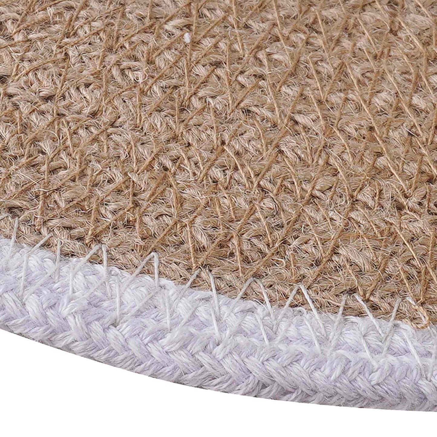 Jute placematten 6 st Natuurlijk en Wit 100% Tossa Jute