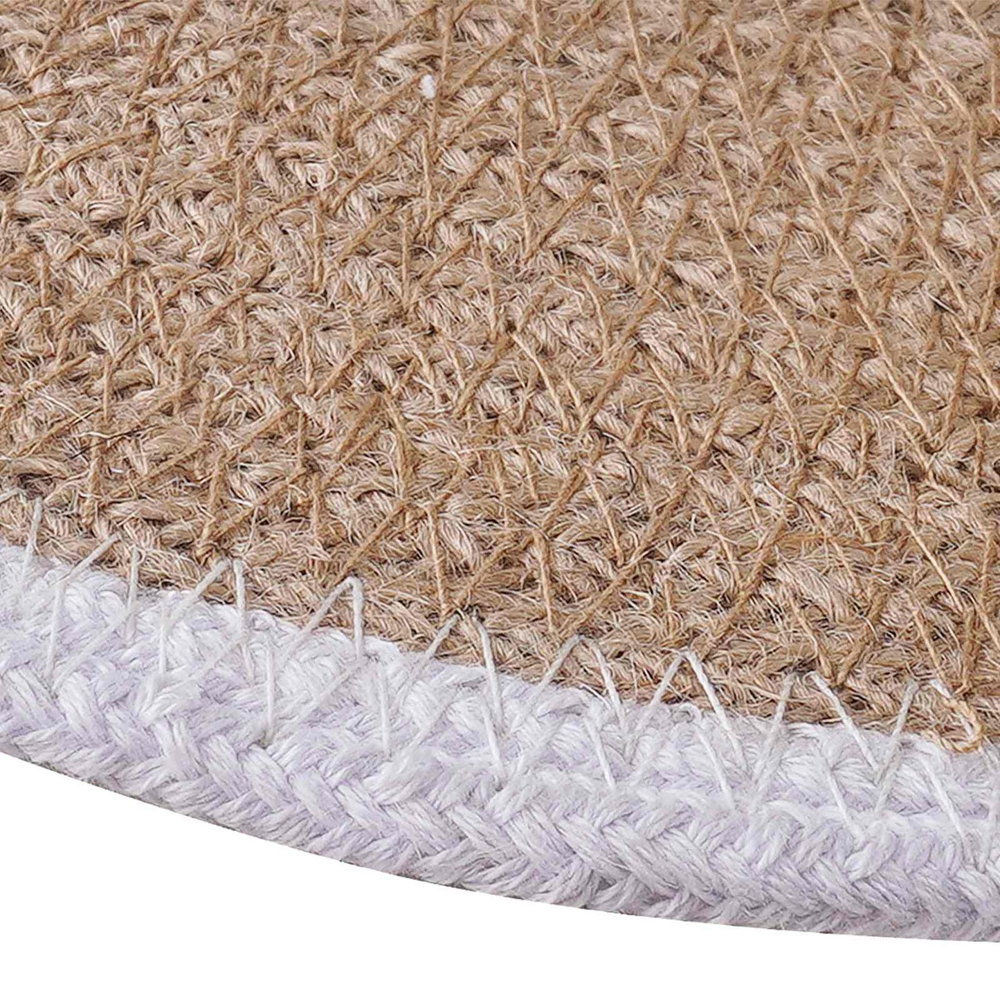 Jute placematten 12 st Natuurlijk en Wit 100% Tossa Jute