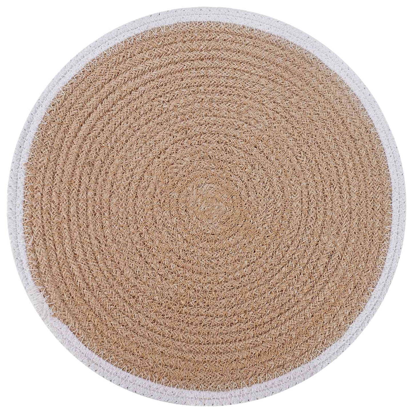 Jute placematten 12 st Natuurlijk en Wit 100% Tossa Jute