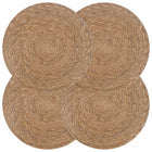 Placemats 4 st zeegras Ø30 cm naturel