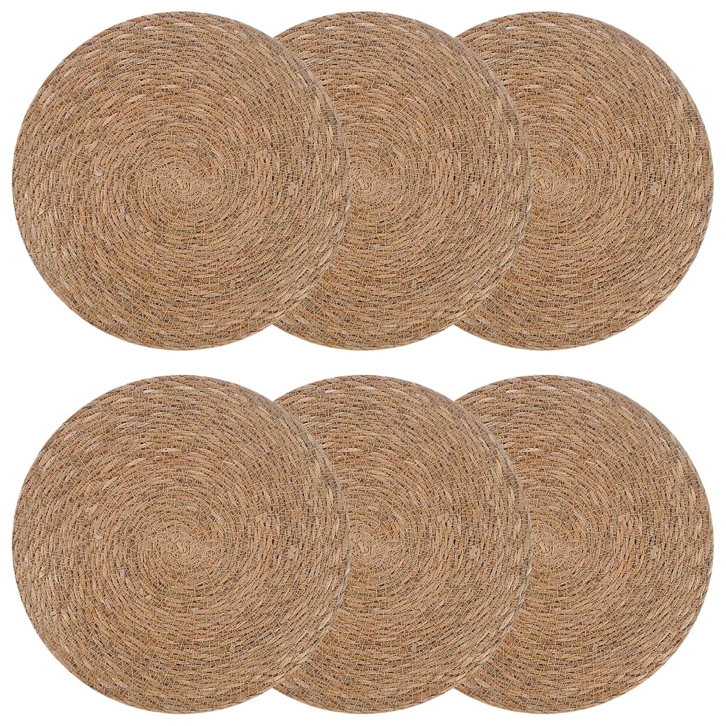 Zeegroene placemats 6 st Naturel 100% Zeegras