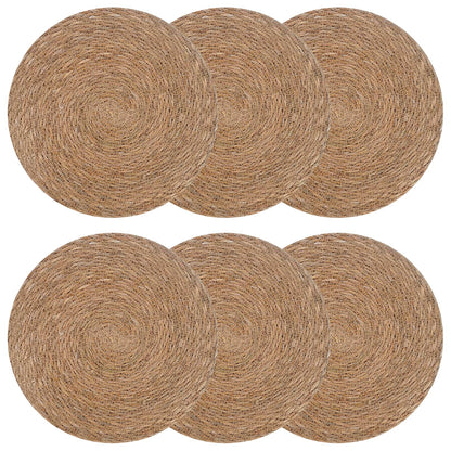 Zeegroene placemats 6 st Naturel 100% Zeegras