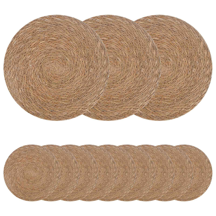 Zeegroene placemats 12 st Naturel 100% Zeegras
