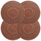 Placemats 4 st 30 cm ø zeegras bruin