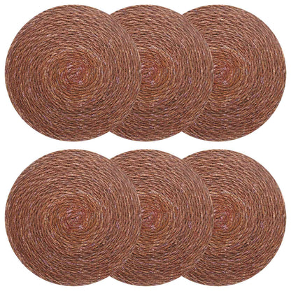 Zeegroene placemats 6 st Bruin 100% Zeegras
