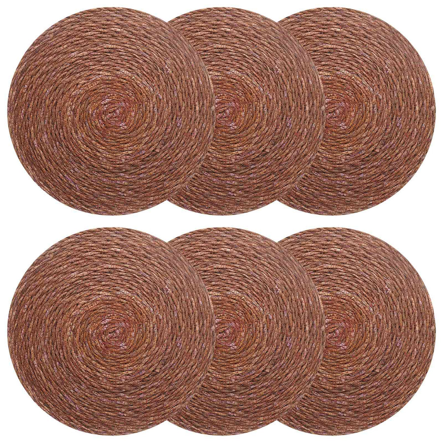 Zeegroene placemats 6 st Bruin 100% Zeegras