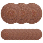 Placemats 12 stuks 30 cm bruin zeegras