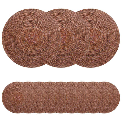 Zeegroene placemats 12 st Bruin 100% Zeegras