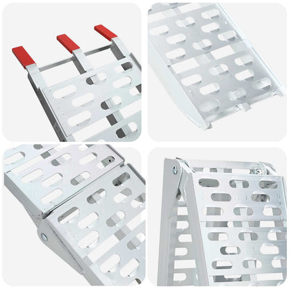 Laad Ramp 2 pcs Zilver 222 x 29 x 14 cm Aluminium