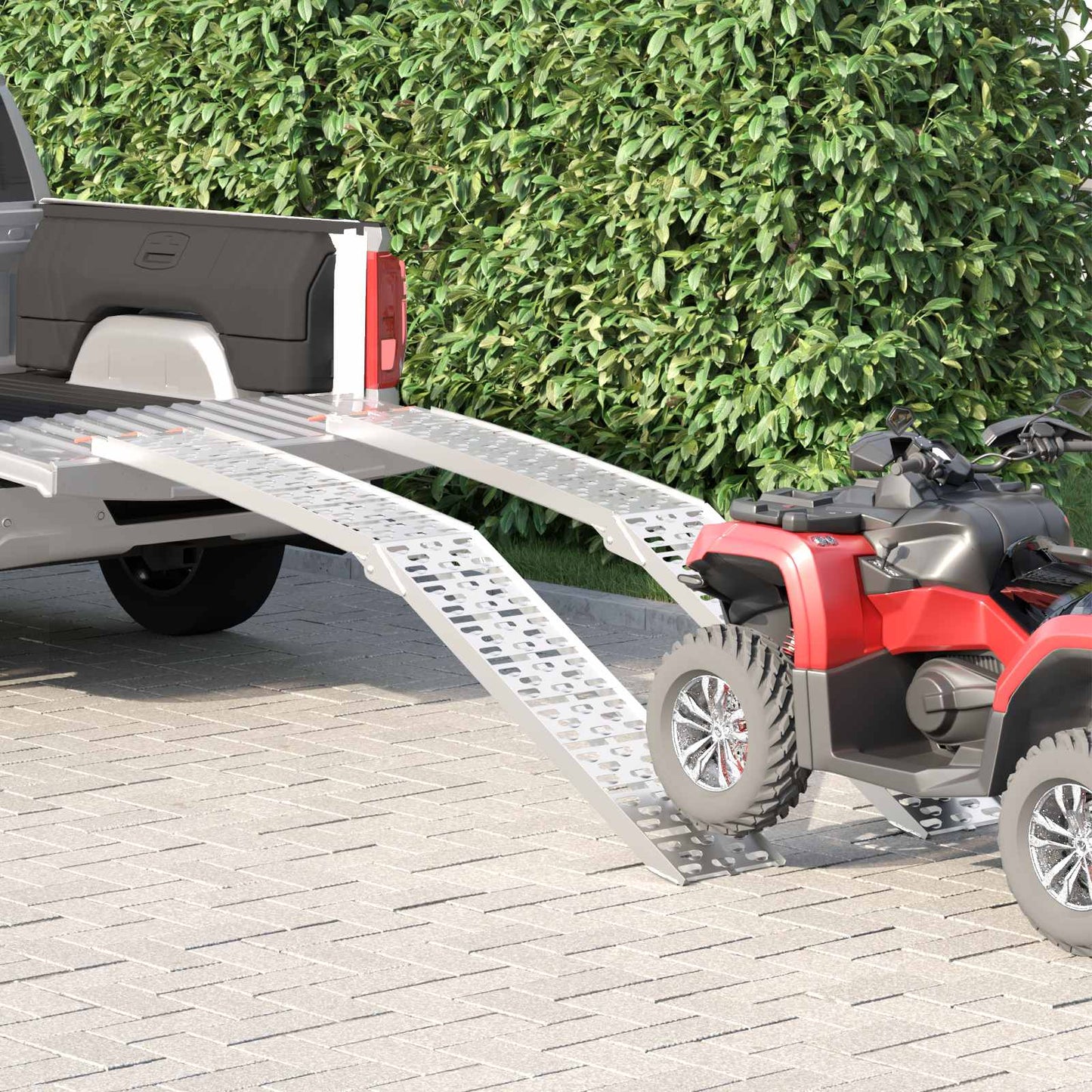 Laad Ramp 2 pcs Zilver 222 x 29 x 14 cm Aluminium
